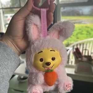 Adorable Pink Bunny Plush with Carrot